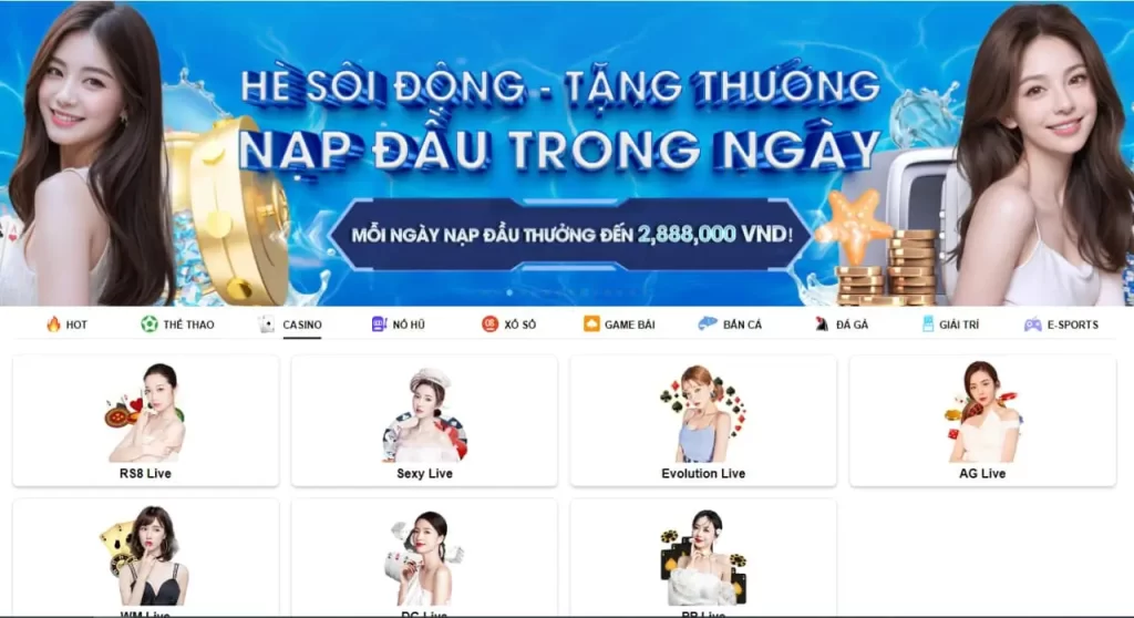 Casino live với nhiều sảnh game hấp dẫn